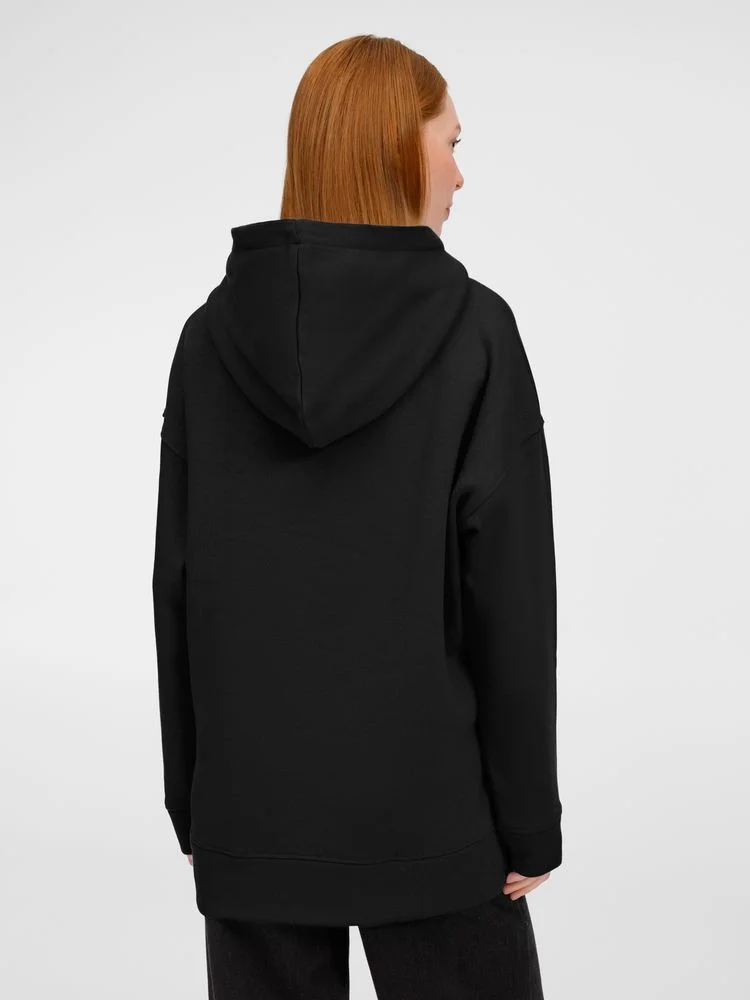 Худи оверсайз унисекс Tolla черное размер XS/S - фото 9