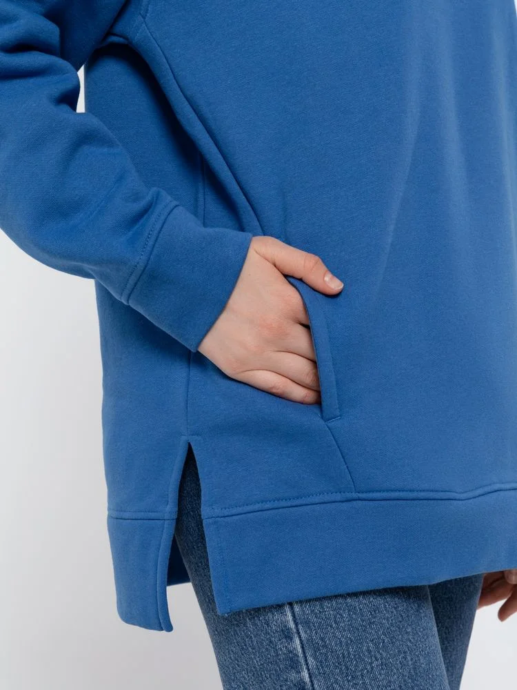 Худи оверсайз унисекс Tolla синее джинс размер XL/2XL - фото 10