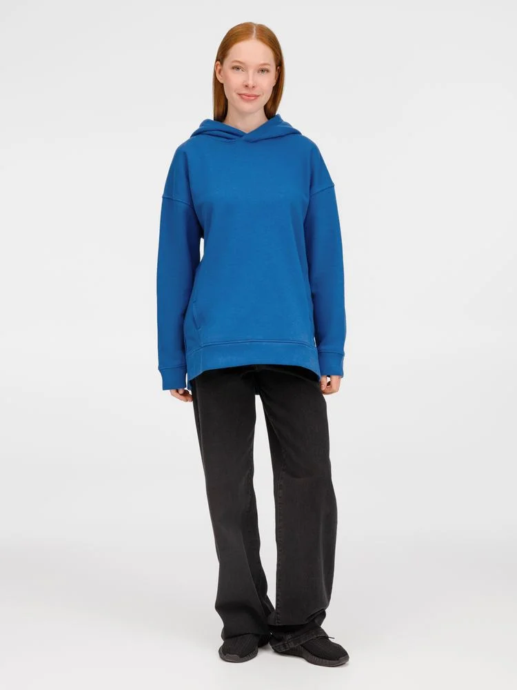 Худи оверсайз унисекс Tolla синее джинс размер XL/2XL - фото 11