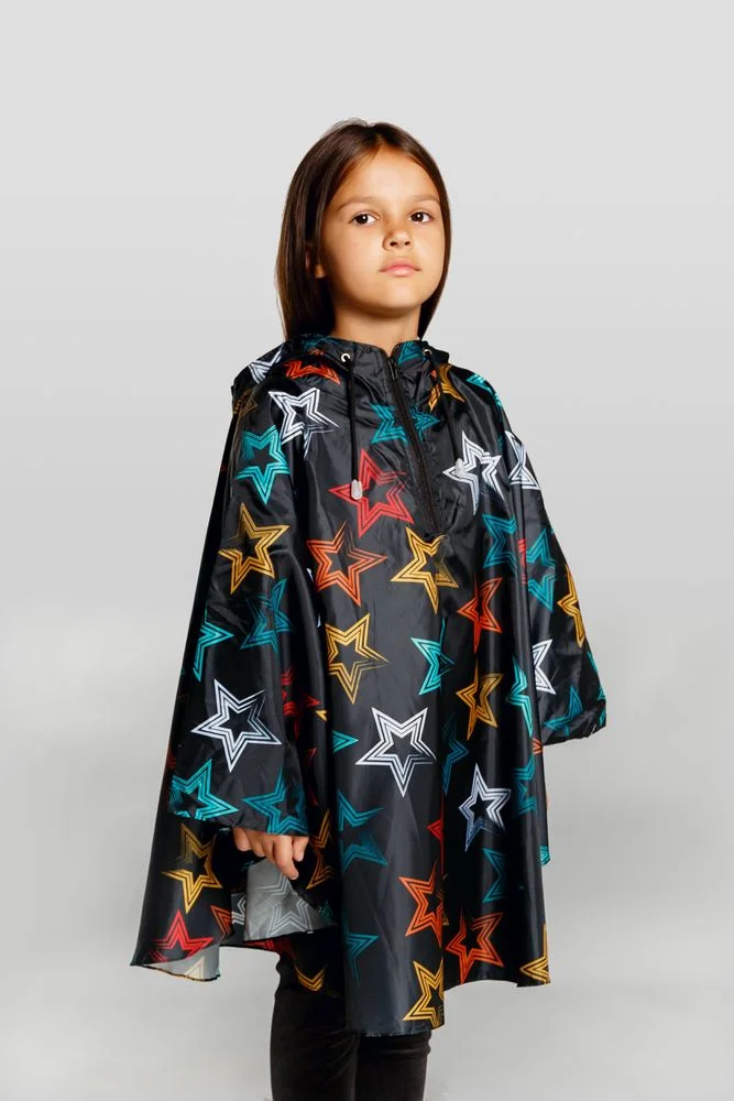 Дождевик-пончо детский AquaStop Kids на заказ разноцветный 6-8 лет - фото 5