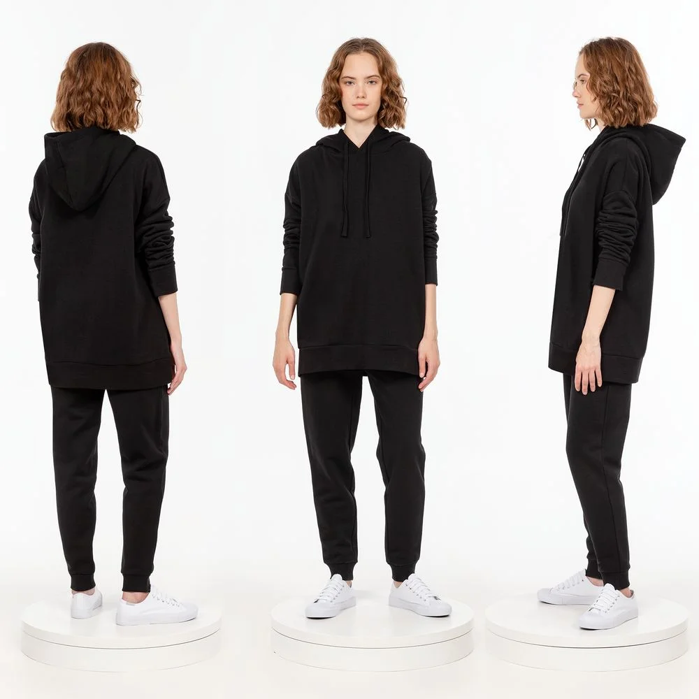 Худи унисекс H2, черное, размер M/L - фото 4