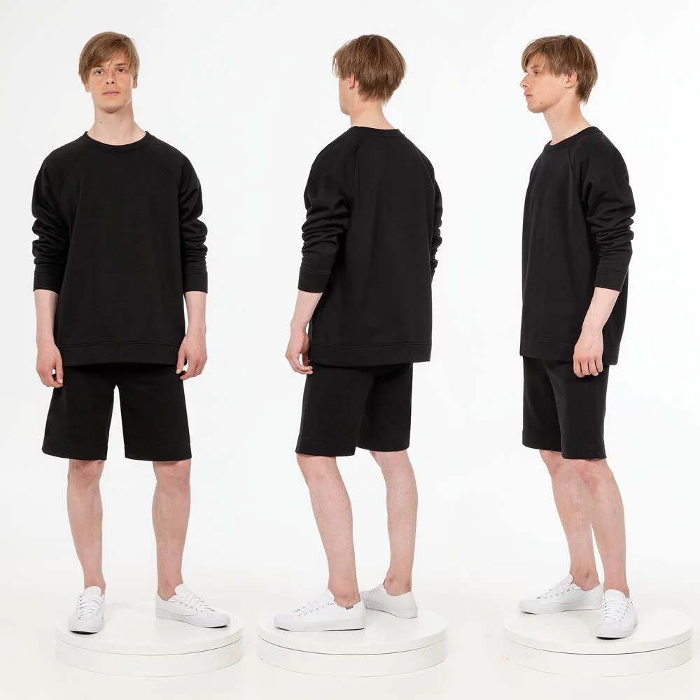 Свитшот унисекс S1 черный размер M/L - фото 6