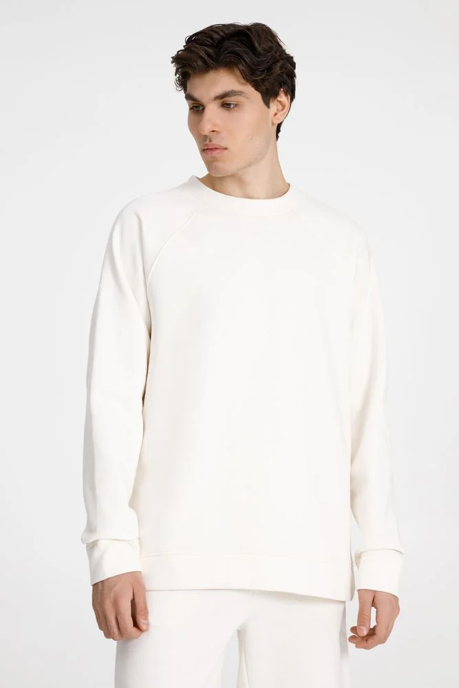 Свитшот унисекс S1, молочно-белый, размер M/L