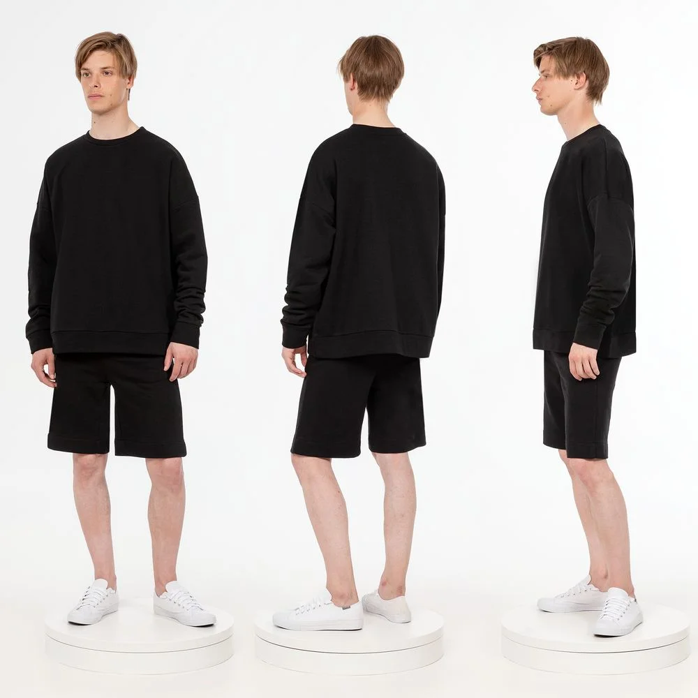 Свитшот унисекс S2 черный размер XL/XXL - фото 3