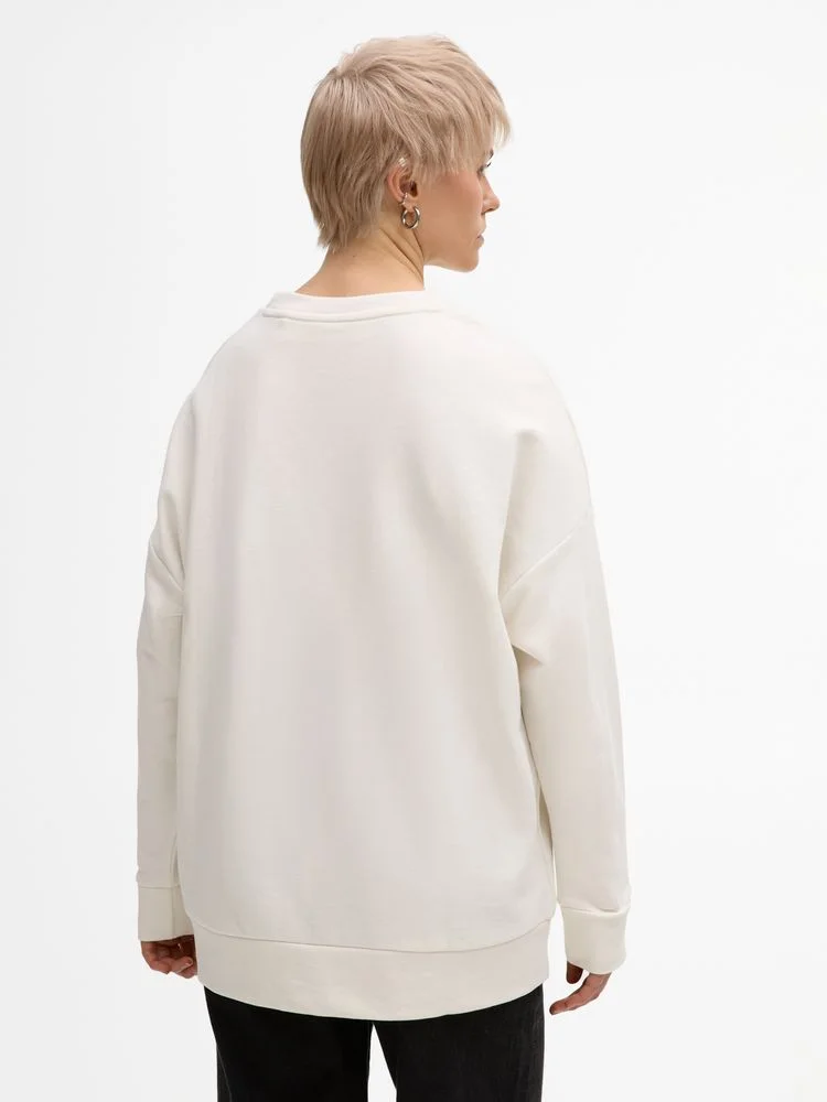 Свитшот унисекс S2 молочно-белый размер M/L - фото 8