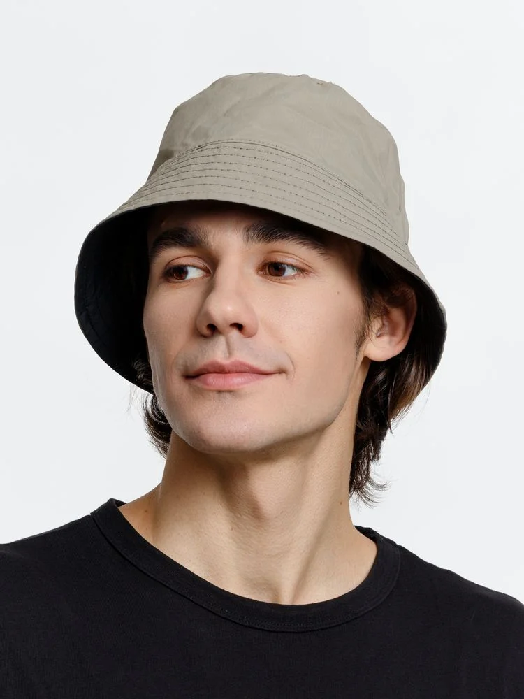 Панама Nylon двусторонняя, черная с хаки, размер S/M - фото 3