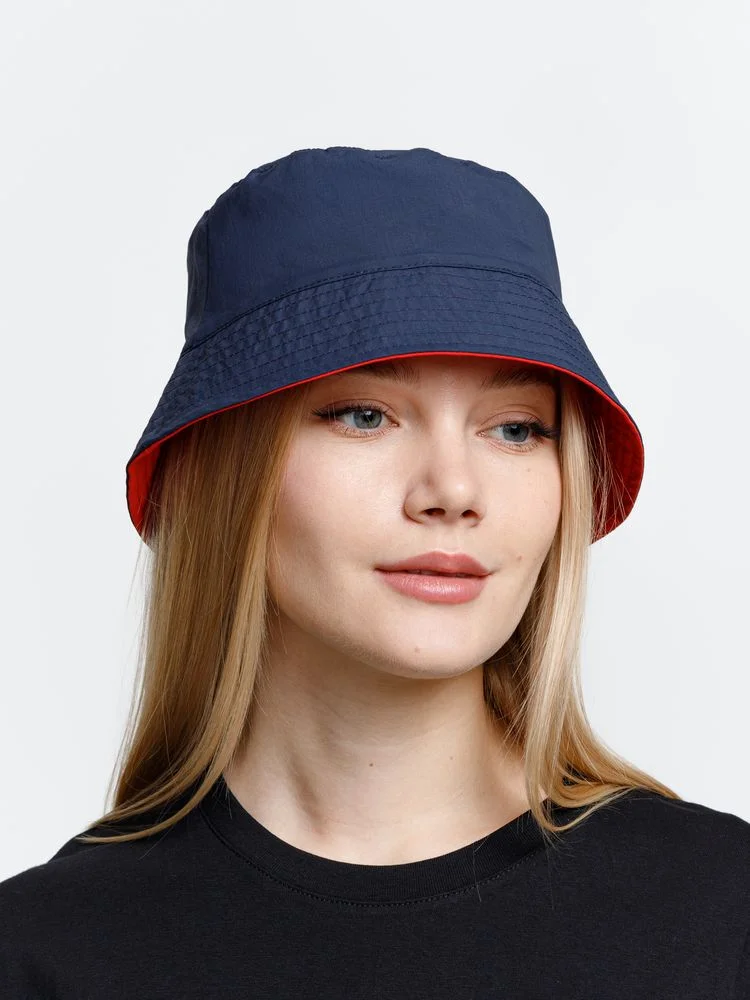 Панама Nylon двусторонняя, темно-синяя с красным, размер S/M - фото 6