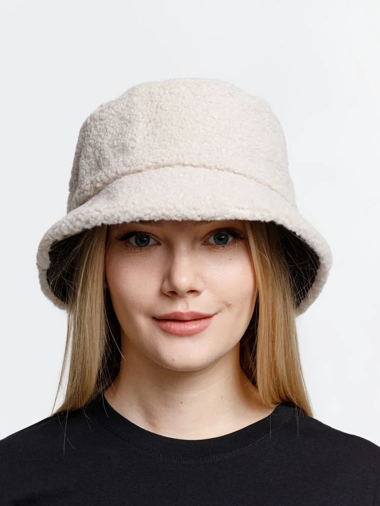 Панама Bucket двусторонняя, темно-серая с бежевым, размер M/L - фото 4