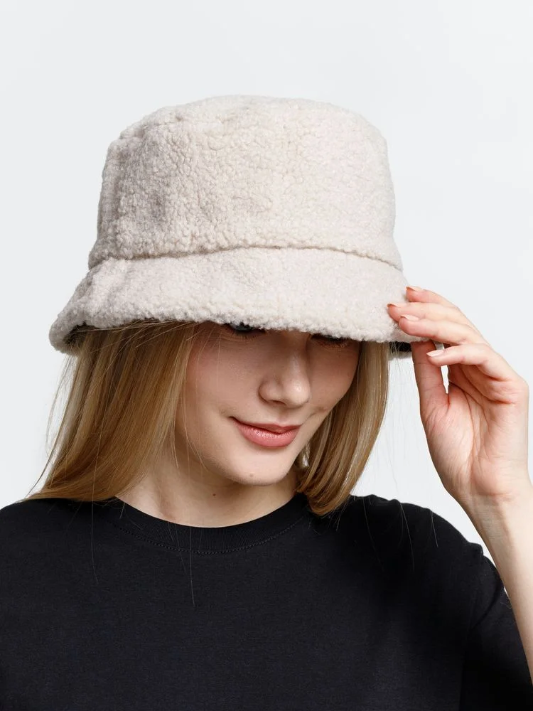 Панама Bucket двусторонняя, темно-серая с бежевым, размер M/L - фото 5