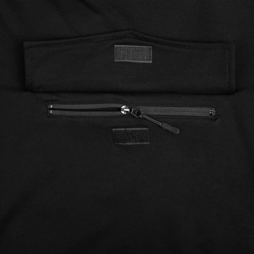 Худи унисекс с карманом на груди Chest Pocket черное размер XS/S - фото 5