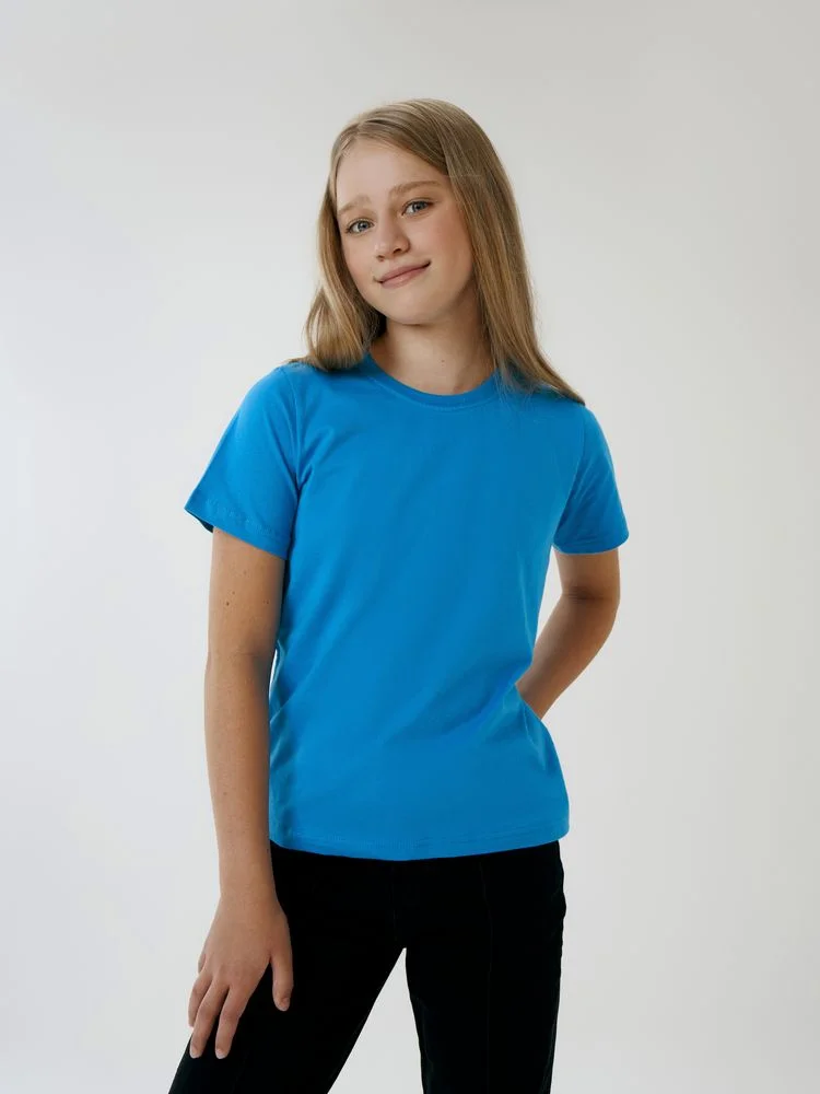 Футболка детская T-Bolka Kids бирюзовая 8 лет - фото 3