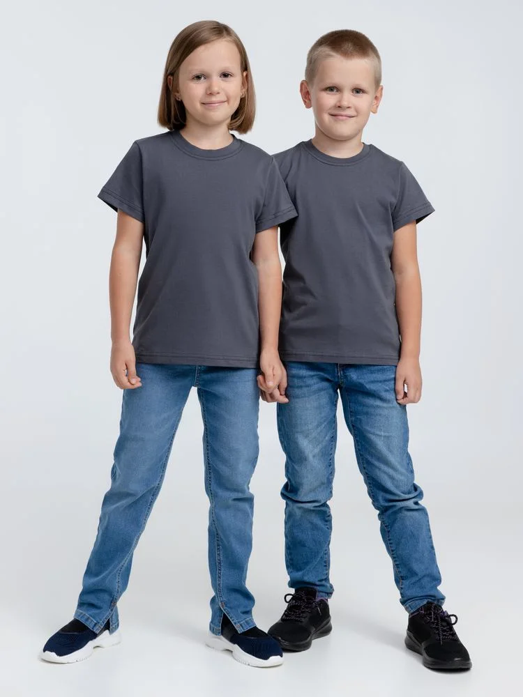 Футболка детская T-Bolka Kids темно-серая графит 12 лет - фото 8