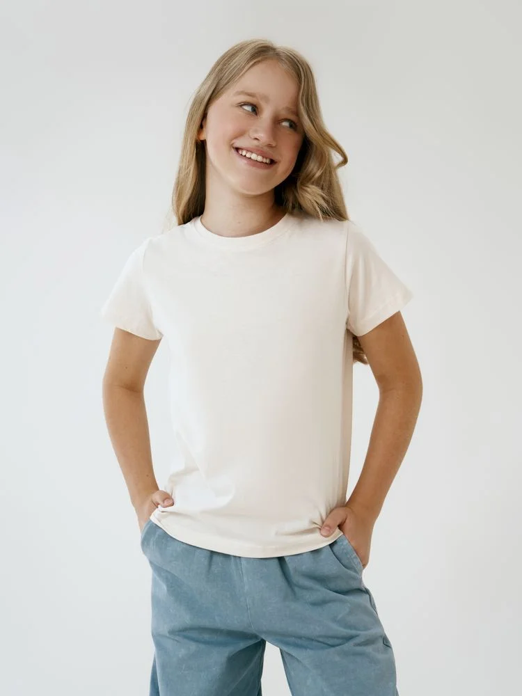 Футболка детская T-Bolka Kids молочно-белая 12 лет - фото 4