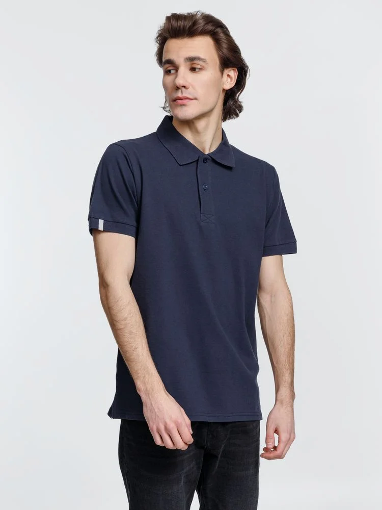 Рубашка поло мужская Virma Premium, темно-синяя, размер S - фото 4