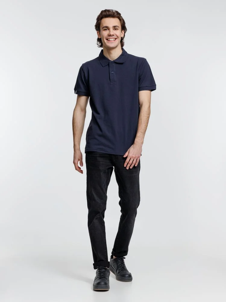 Рубашка поло мужская Virma Premium, темно-синяя, размер S - фото 7