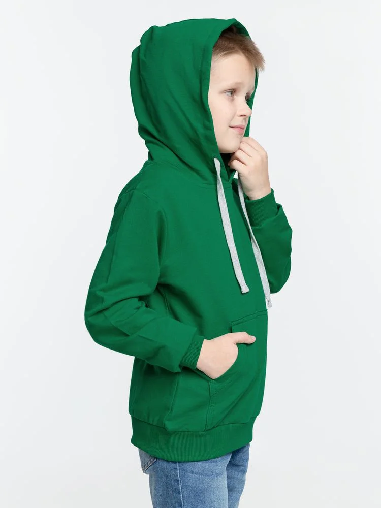 Толстовка с капюшоном детская Kirenga Kids зеленая 10 лет - фото 4