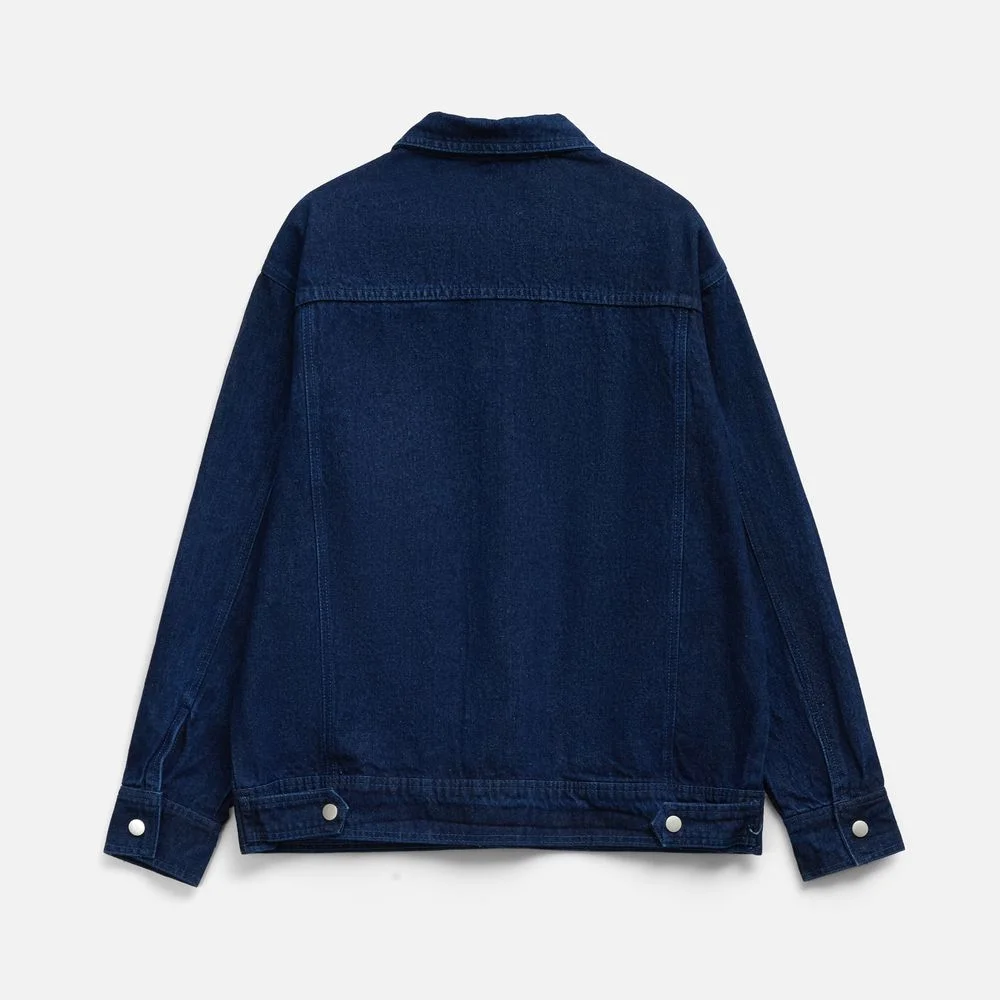 Куртка джинсовая O1 темно-синяя размер 3XL/4XL - фото 2