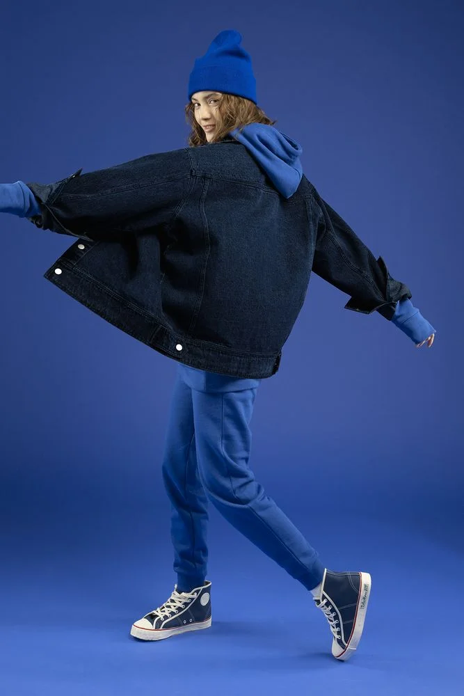 Куртка джинсовая O2 темно-синяя размер 3XL/4XL - фото 9