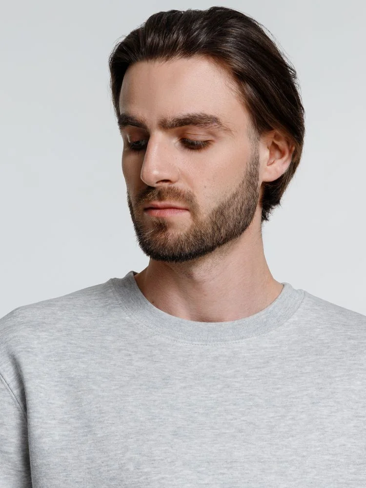 Свитшот унисекс Delta, серый меланж, размер S - фото 12