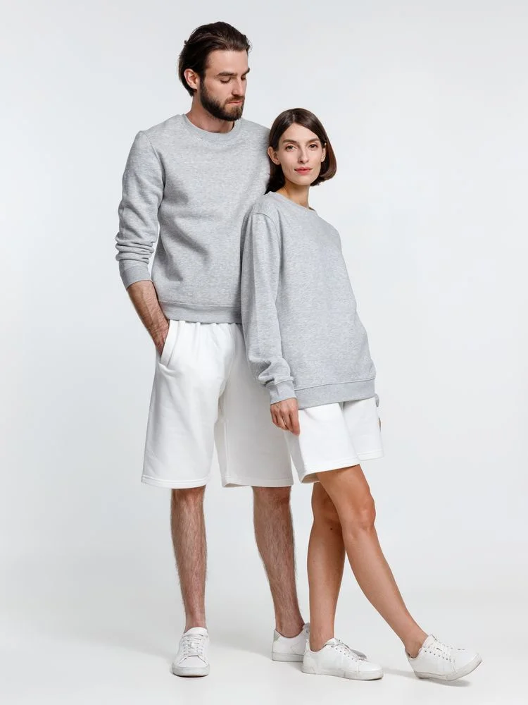 Свитшот унисекс Delta, серый меланж, размер S - фото 13