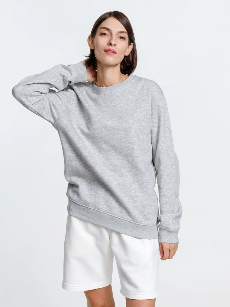 Свитшот унисекс Delta, серый меланж, размер S - фото 6