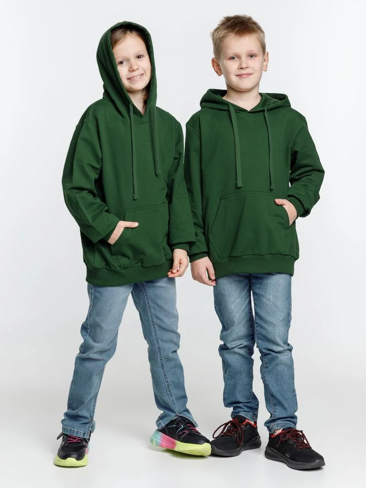 Худи детское Kirenga Kids 2.0 темно-зеленое 8 лет - фото 9