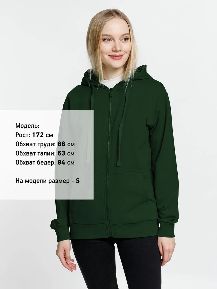 Толстовка на молнии с капюшоном Siverga 2.0 темно-зеленая размер M - фото 10