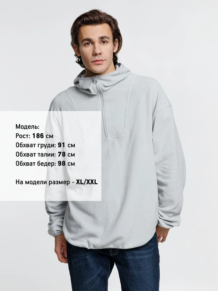 Анорак флисовый унисекс Fliska светло-серый размер XS/S - фото 5