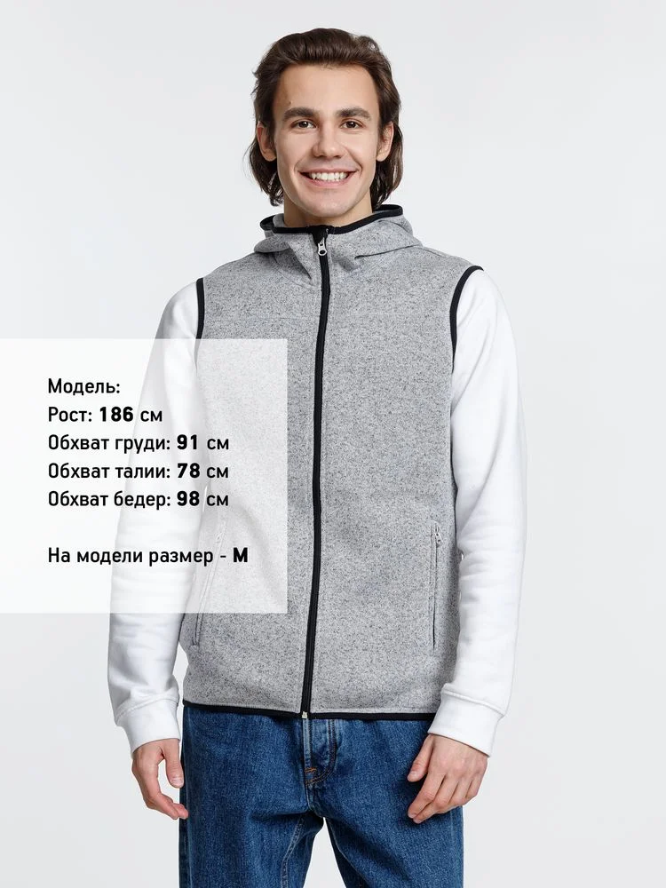 Жилет с капюшоном унисекс Gotland серый размер M - фото 6