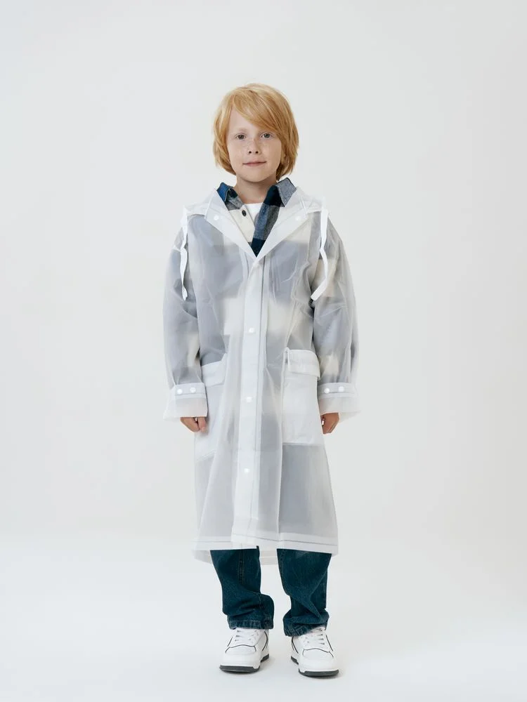 Дождевик детский RainDrop Kids белый 8 лет рост 118-128 - фото 11