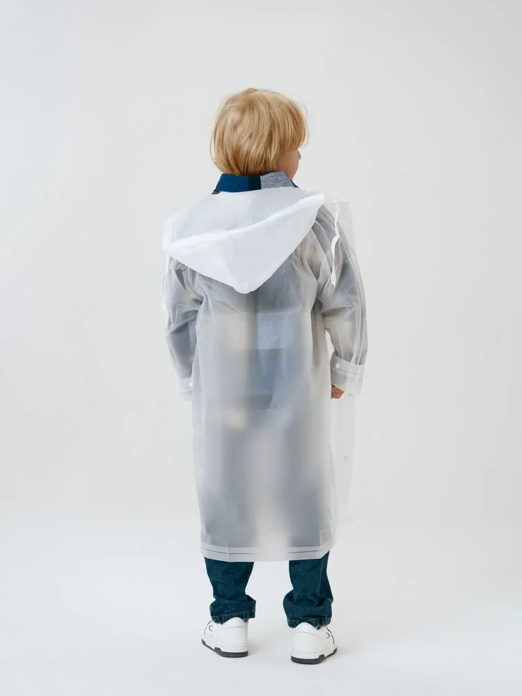 Дождевик детский RainDrop Kids белый 8 лет рост 118-128 - фото 12