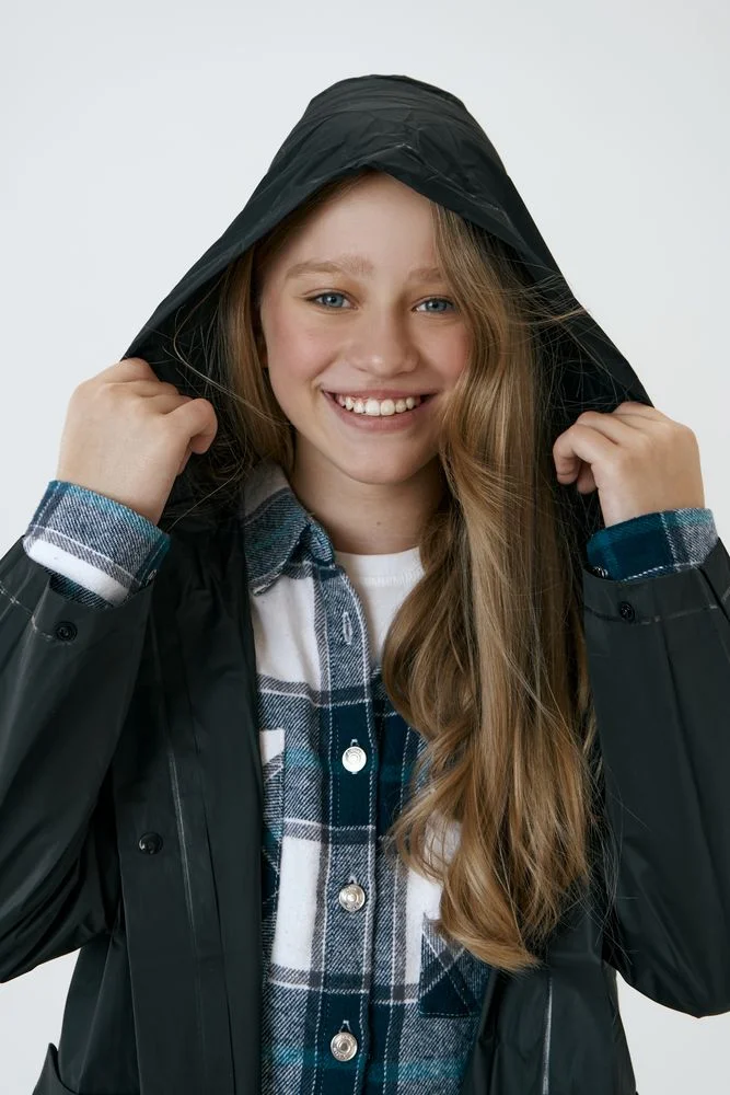 Дождевик детский RainDrop Kids черный 10 лет рост 130-140 - фото 10