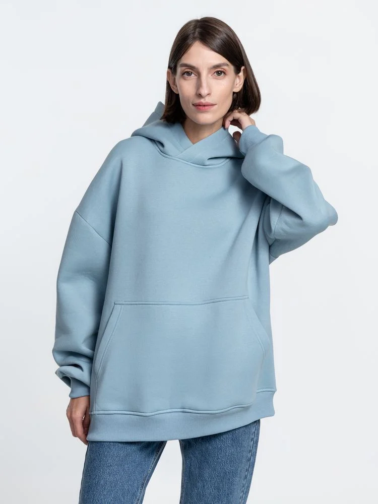 Худи Kulonga Oversize серо-голубое размер 3XL/4XL - фото 6