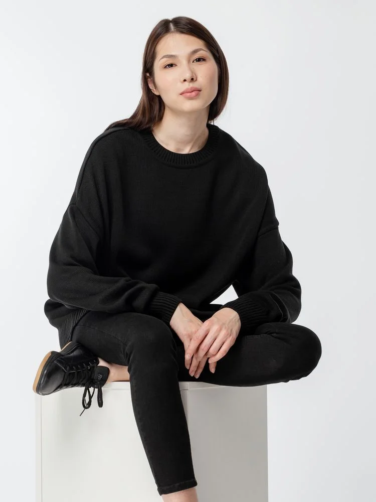 Джемпер оверсайз унисекс Stated в сумке черный размер L/XL - фото 14