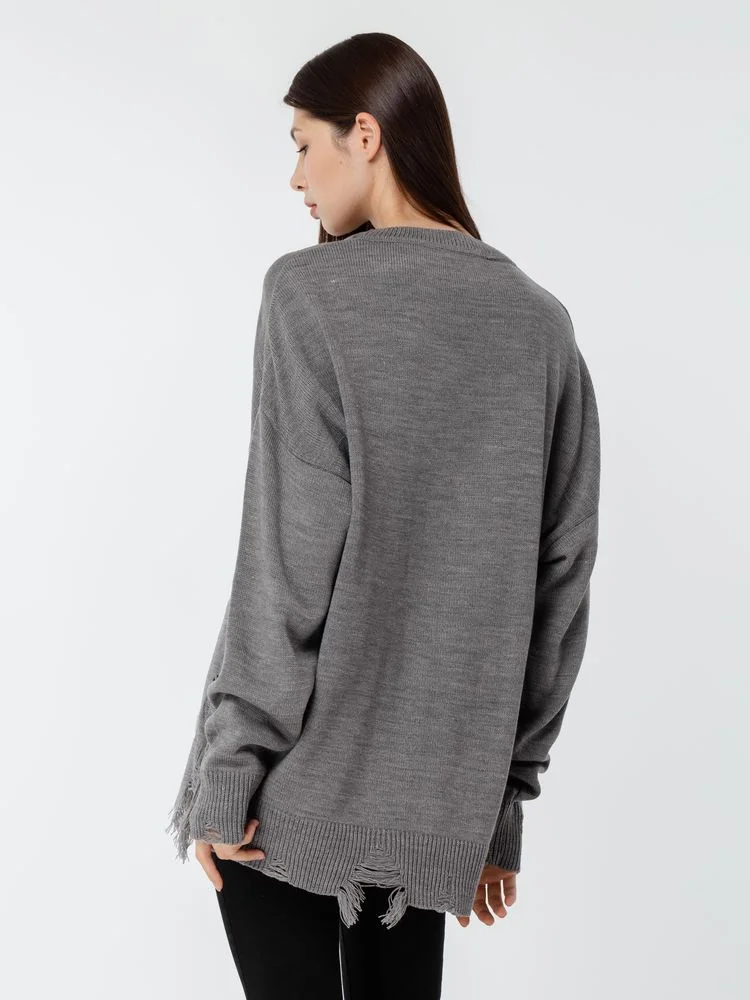 Джемпер оверсайз унисекс Grunge в сумке, серый, размер L/XL - фото 13