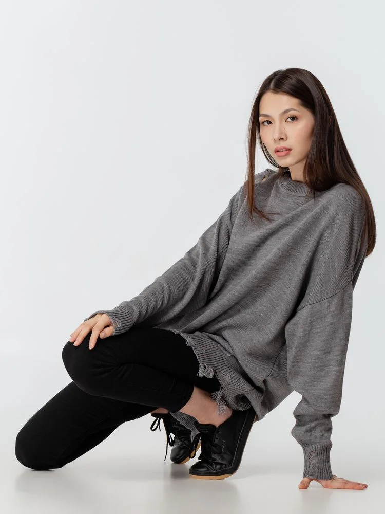 Джемпер оверсайз унисекс Grunge в сумке, серый, размер L/XL - фото 16