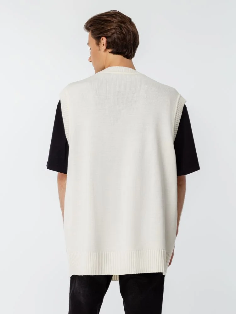 Жилет оверсайз унисекс Tad в сумке молочно-белый размер L/XL - фото 10