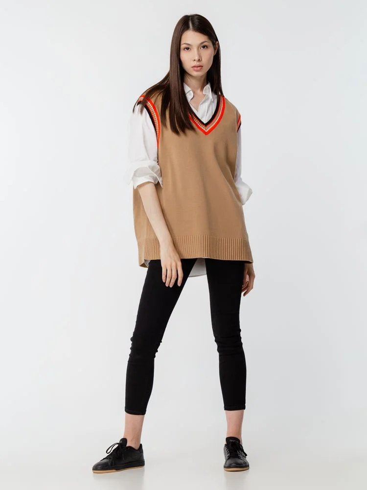 Жилет оверсайз унисекс Cornell в сумке, бежевый, размер S/M - фото 13