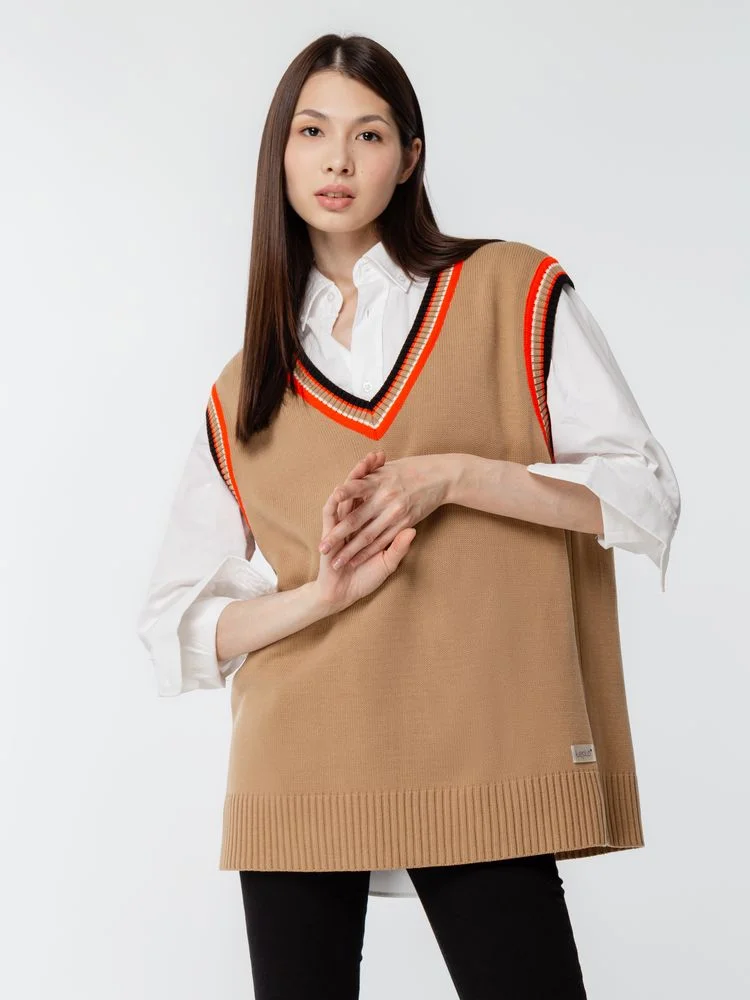 Жилет оверсайз унисекс Cornell в сумке, бежевый, размер S/M - фото 14