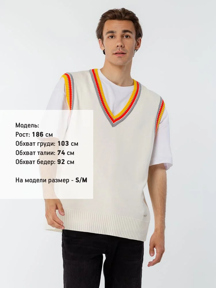 Жилет оверсайз унисекс Cornell в сумке, молочно-белый, размер S/M - фото 10