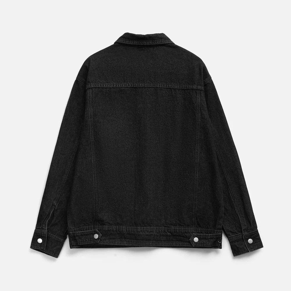 Куртка джинсовая O1 черная размер 3XL/4XL - фото 2