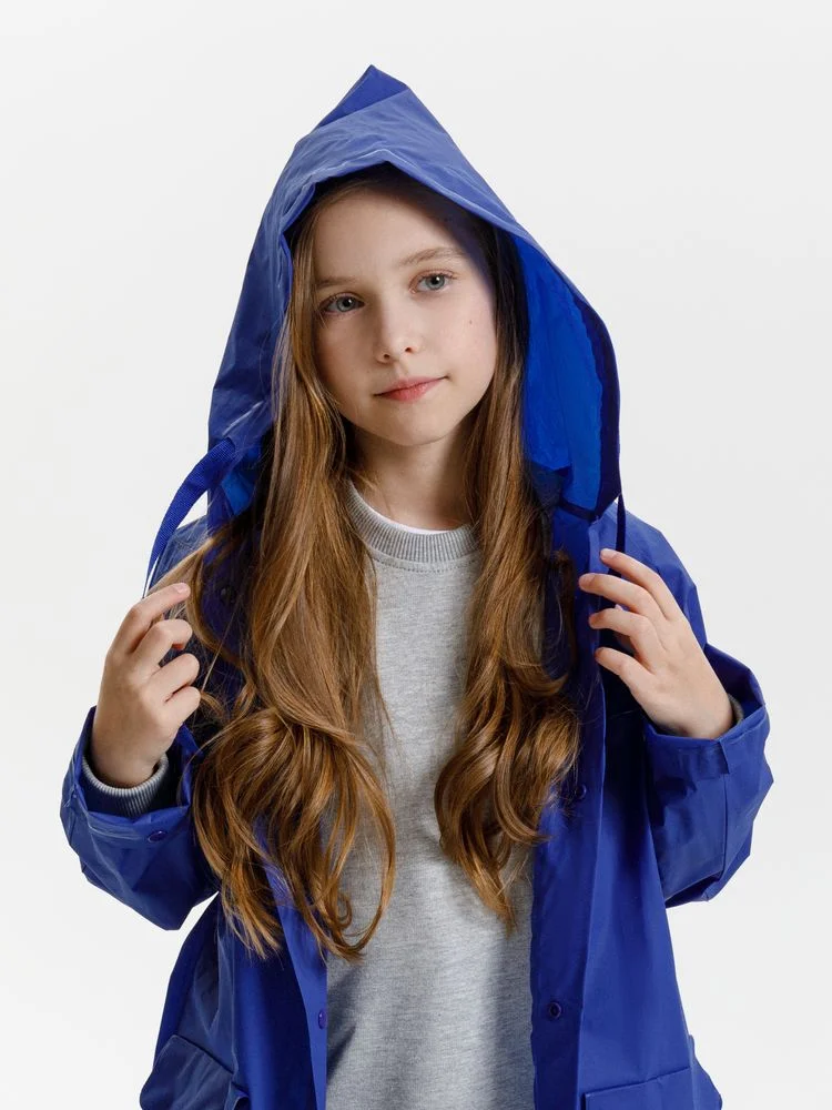 Дождевик детский RainDrop Kids ярко-синий 12 лет рост 142-152 - фото 16