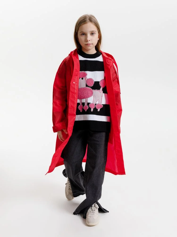 Дождевик детский RainDrop Kids красный 8 лет рост 118-128 - фото 9