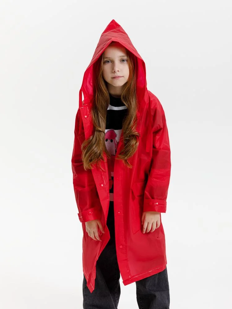 Дождевик детский RainDrop Kids красный 12 лет рост 142-152 - фото 12