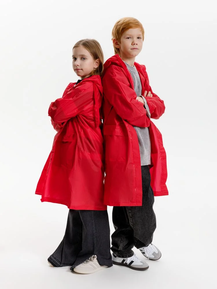 Дождевик детский RainDrop Kids красный 12 лет рост 142-152 - фото 18