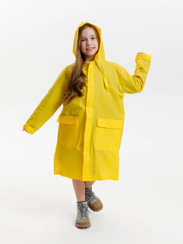 Дождевик детский RainDrop Kids желтый 8 лет рост 118-128 - фото 12