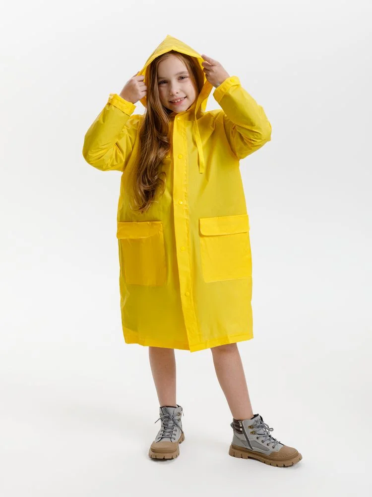 Дождевик детский RainDrop Kids желтый 8 лет рост 118-128 - фото 13