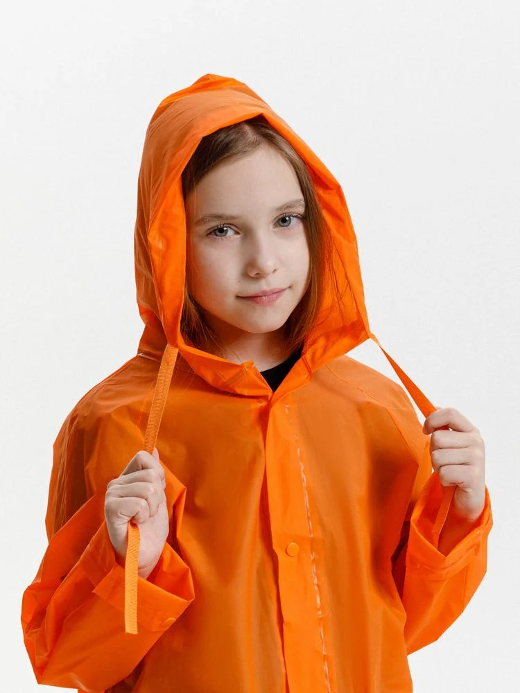Дождевик детский RainDrop Kids оранжевый 8 лет рост 118-128 - фото 17