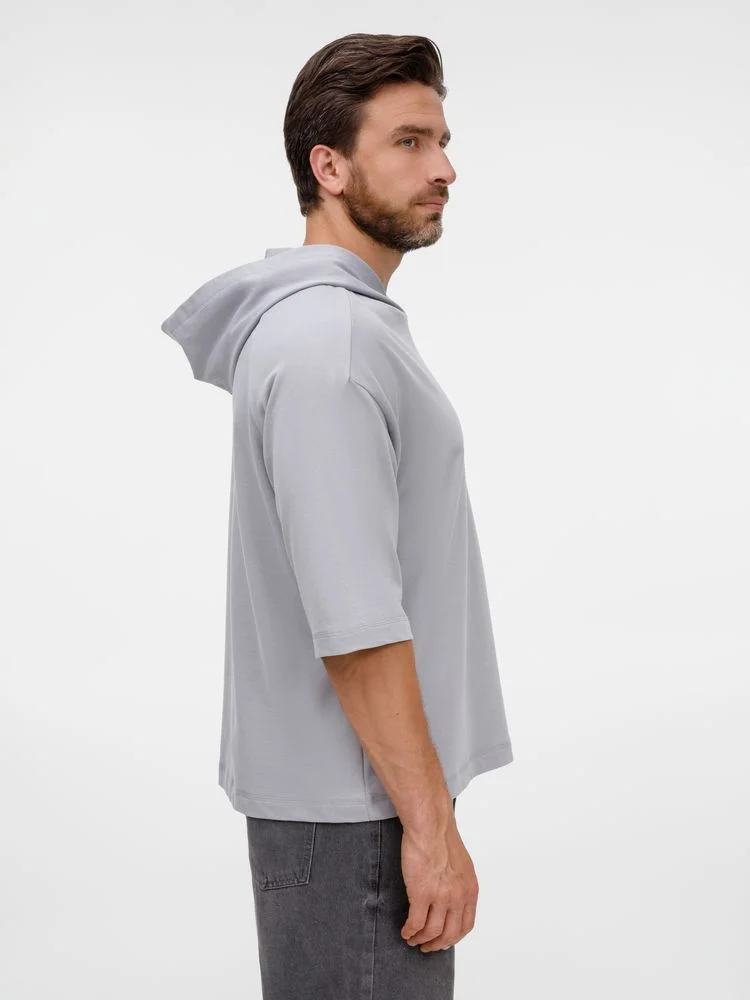 Футболка оверсайз унисекс с капюшоном Neofit светло-серая размер XL/XXL - фото 14