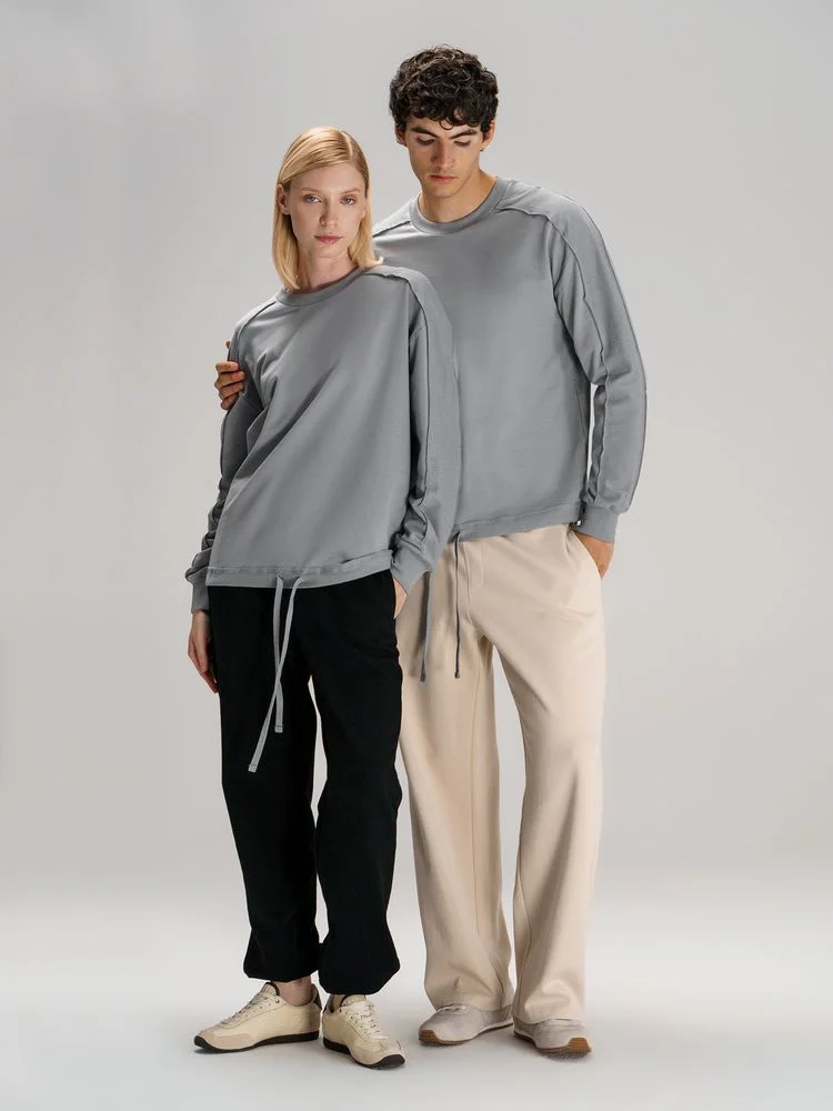 Свитшот унисекс Vozduh светло-серый размер XS/S - фото 10